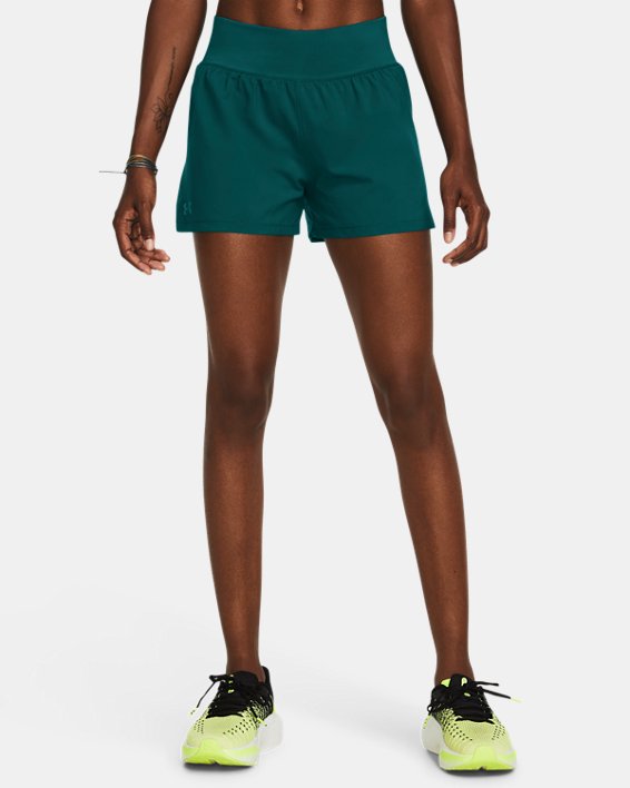 Women's UA Run Stamina 3'' Shorts, Blue, pdpMainDesktop image number 0